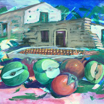 Francesco Maruotti, frutta e ruderi in capitanata, 2011, 50x70 cm