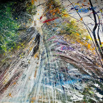 Sonia Zaffoni, Con il vento, 2010, acrilico su tavola, 75x85 cm