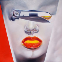 Luciano Lupoletti, Sansone accecato, 2010, olio su tela, 50x50 cm