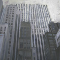 Lorenzo Curioni, Strutture urbane II, 2011, olio su tela, 75x85 cm