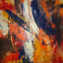 Mariangela Tirnetta, Rinascita I, 2011, tecnica mista su tela, 40x40 cm