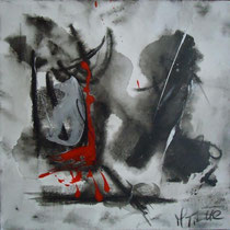 Mariangela Tirnetta, Trasparenza III, 2010, tecnica mista su tela, 35x35 cm