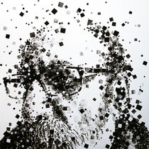 Paolo Facchinetti, Autoritratto 2011, tecnica mista su tavola, 85x85 cm