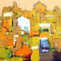 Ivo Stazio, La casa bianca, 2011, olio su tela, 50x60 cm