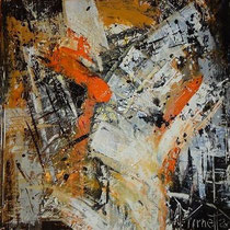 Mariangela Tirnetta, Tracce III, 2011, tecnica mista su tela, 70x70 cm