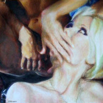 Vittorio Pasotti, Storia d'amore. L'invito, olio su tela, 50x70 cm