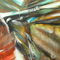 Michele Recluta, Oltre la costiera, 2010, tecnica mista su tela, 80x70 cm