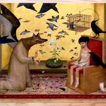  " The Annunciation "　 Oil painting on wood panel　60.6cm×91cm　2010