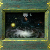  " Diary of Dream: Afternoon Class from ‘Night on The Milky Way Railroad’ "　Oil painting on wood panel　4.3cm×6.7cm　2010