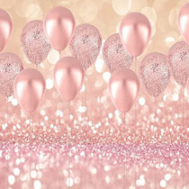 12 Pinke Luftballons (nicht vor Fenster geeignet) (einfacher Stoff) = 25 EUR B230xH150 
