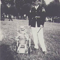 Piet Kersten met zoon Jan, op de feest/schietweide op de Keelkamp