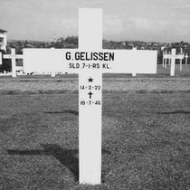 Guillaume Gelissen (Willy)  Rang Sld.1-RS  Overleden op 18-07-1946 in Semarang  Begraven op het Nederlands ereveld Candi te Semarang Indonesië