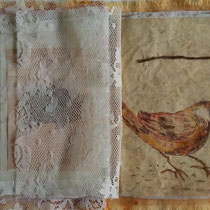 Birdspaper bag artist book page