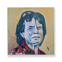 Mick Jagger (2023) Öl auf Leinwand 60 x 60 cm