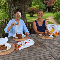 Gebratenes Hühnchen vom Markt