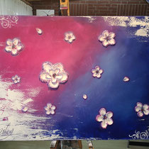 Big beautiful Flowers - Leinwand 100 x 70 cm