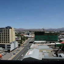 Windhoek vue de ma chambre au 10e étage.