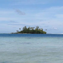 Motu, île sur la barrière de corail