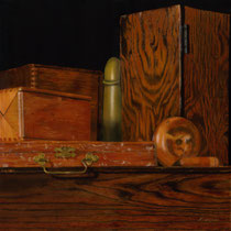 Alberta Presutto, “Woody”, 16"x 16", oil on canvas.