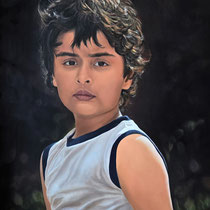 Preeti Chaurasia, "Sid", oil on board, 18"x 24".