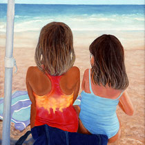 Birute Donovan, "Sisters", 16"x 20", oil on board.