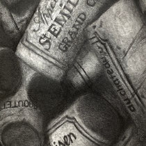 Jenny Linn, "Corks", graphite on paper.