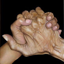 Dipti Patel, "Hold On", 8"x 10", oil on board.