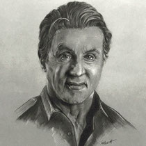 Dennis Parrish, "Sly", 15"x 20", pencil on paper.