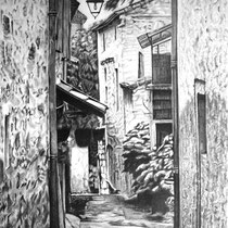 Tanya Friedman, "Street", 12"x 15", pencil on paper.
