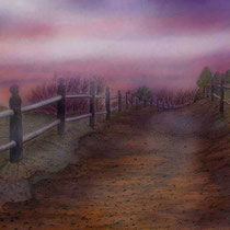 Birute Donovan, "Path", 16"x 20", mixed media on board.