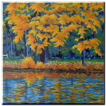 Peinture Automne à Kerror'h Paysage d'automne 