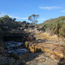 Ein Blowhole im Landesinneren