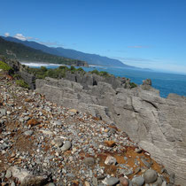 Blick über die Pancake Rocks