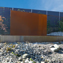 Gartengestaltung - Brunnen aus Cortenstahl