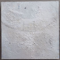 Weißer Rausch 1, 40x40, Mischtechnik auf Holzkörper, 2019