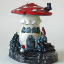 Griebel, Mushroom house with gnome infront, ~1920, for sale