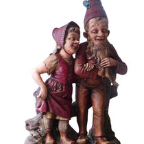 extremly rare !!!!!! very large gnome couple, 38", Bexbach 1890, for sale