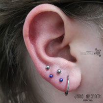 Ohrläppchen Piercing Projekt mit dem Titanschmuck