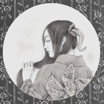 日本の妖怪「二口女（ふたくちおんな）」イラストのサムネイル