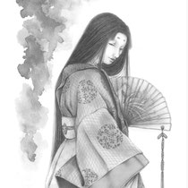 日本の妖怪「玉藻前（たまものまえ）」イラストのサムネイル