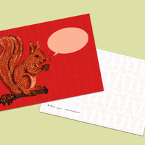 Postkarte Eichhörnchen mit Sprechblase
