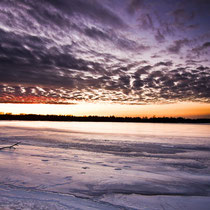 Sunset in winter