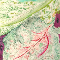 Something About Leaves:  (2 of 3 in series)  11" x 13"  Watercolor & pastel on paper  $450.00