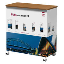 EUROcounter ET Falttheke mit Textildruck