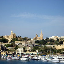 Unsere Einfahrt in den Hafen von Gozo.