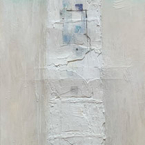 THOMAS HEER, Einige Quadrate, Mischtechnik auf Leinwand, 150 x 50 cm