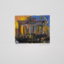 SIEGRID DENKHAUS, Am Brandenburger Tor, Gouache, Motivgröße: 20 x 25 cm