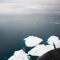 Nur 10-12 % der Eisberge befinden sich über denn Wasser