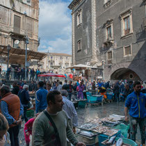 Catania - Fischmarkt in der Nähe des Domes.