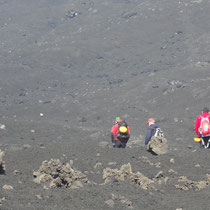 L'Etna - A l'assut du volcan, avec l'impression d'être  sur une autre planête.Spectacle lunaire.